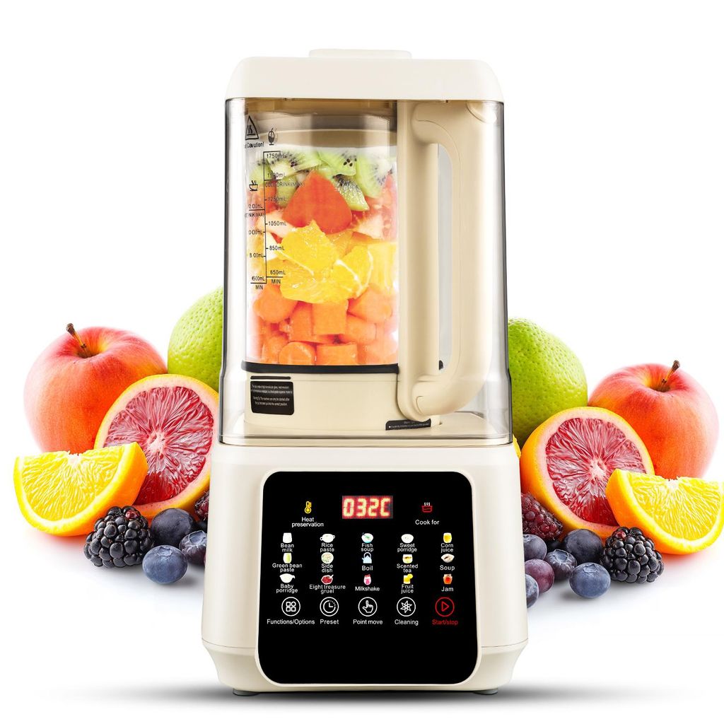 Standmixer 1,75 l Multifunktions-Smoothie-Mixer mit schalldichter Glasabdeckung 15 Veranstaltungen, Heiß- und Kaltgetränke, 24-Stunden-Reservieru...
