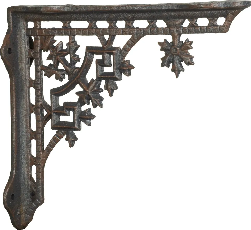 Support étagère fonte style ancien - Équerre d'angle robuste et déco