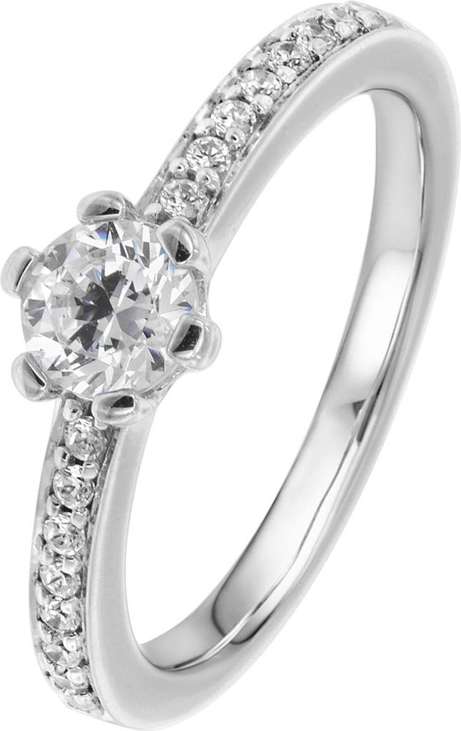 Viventy 775201 Damenring Silber 925 Zirkonia Antragsring, 56/17,8