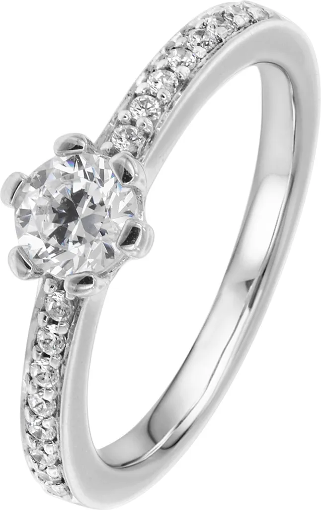 Bague argent 925 véritable et zirconium brillant Viventy 775201 T52