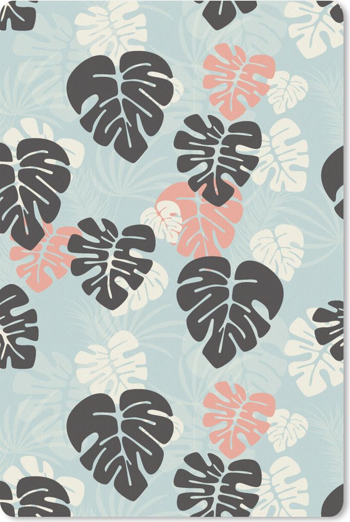 MuchoWow Mauspad Mousepad Blätter - Monstera - Hawaii - Muster 40x60 cm - Mousepads - Maus Mat - Pad - Mausunterlage - Schreibtisch Accesoire