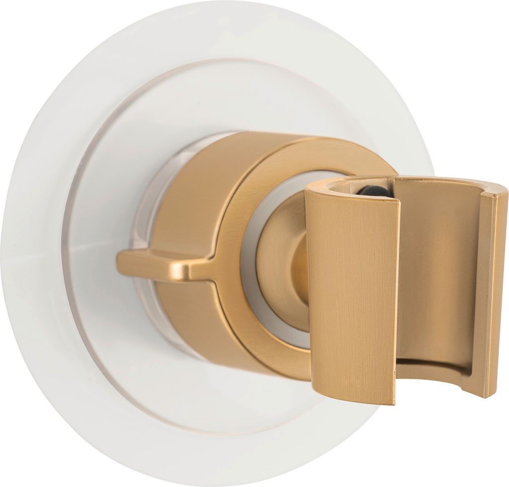 WENKO Duschkopfhalter 360° Gold, Befestigen ohne Bohren Produktbild 