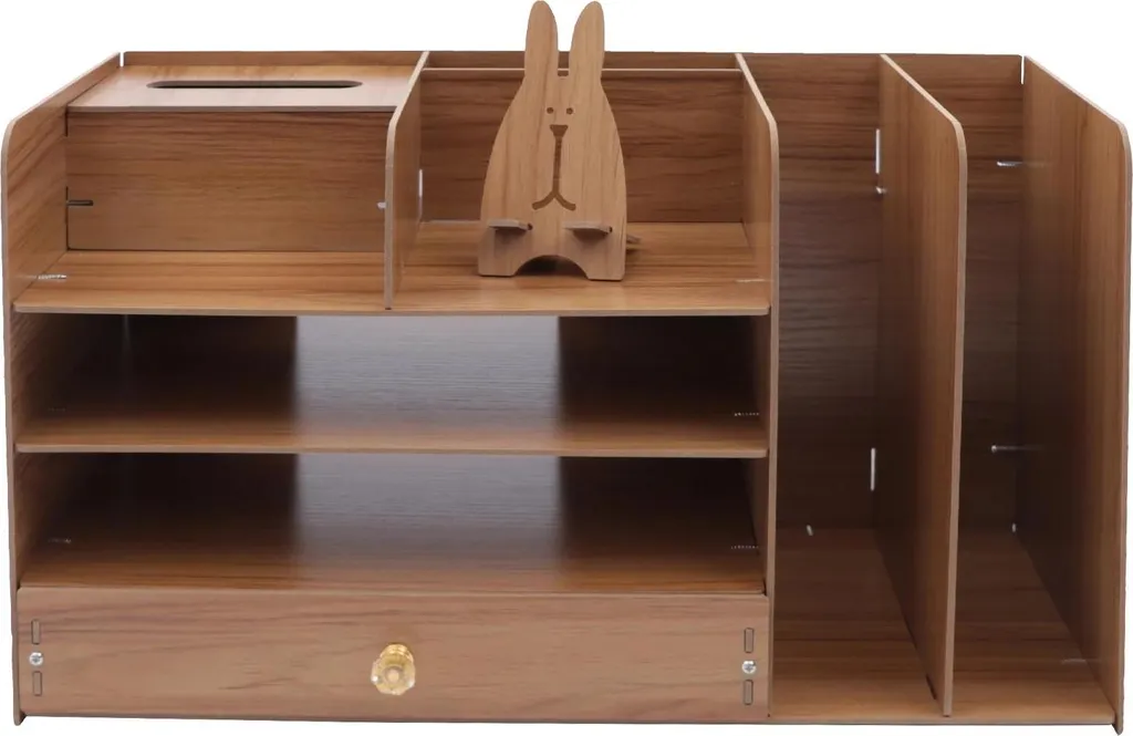 Organizer Scrivania Design Legno Ciliegio - Arredo Ufficio
