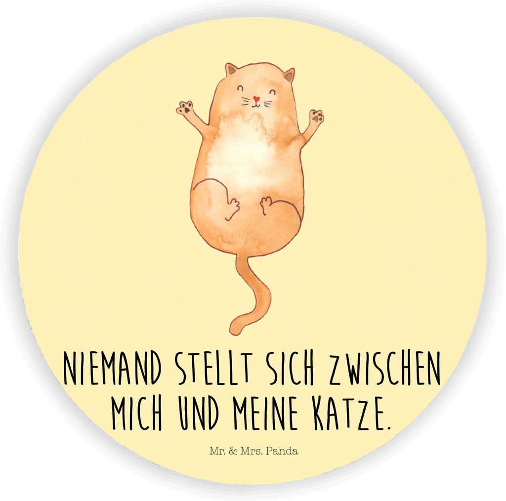 Mr. & Mrs. Panda magnet Katze Umarmen - Gelb Pastell - Geschenk, pinnwand, für kühlschrank, Familie, magnettafel, Liebe, Katzen, Kühlschrankmagn...