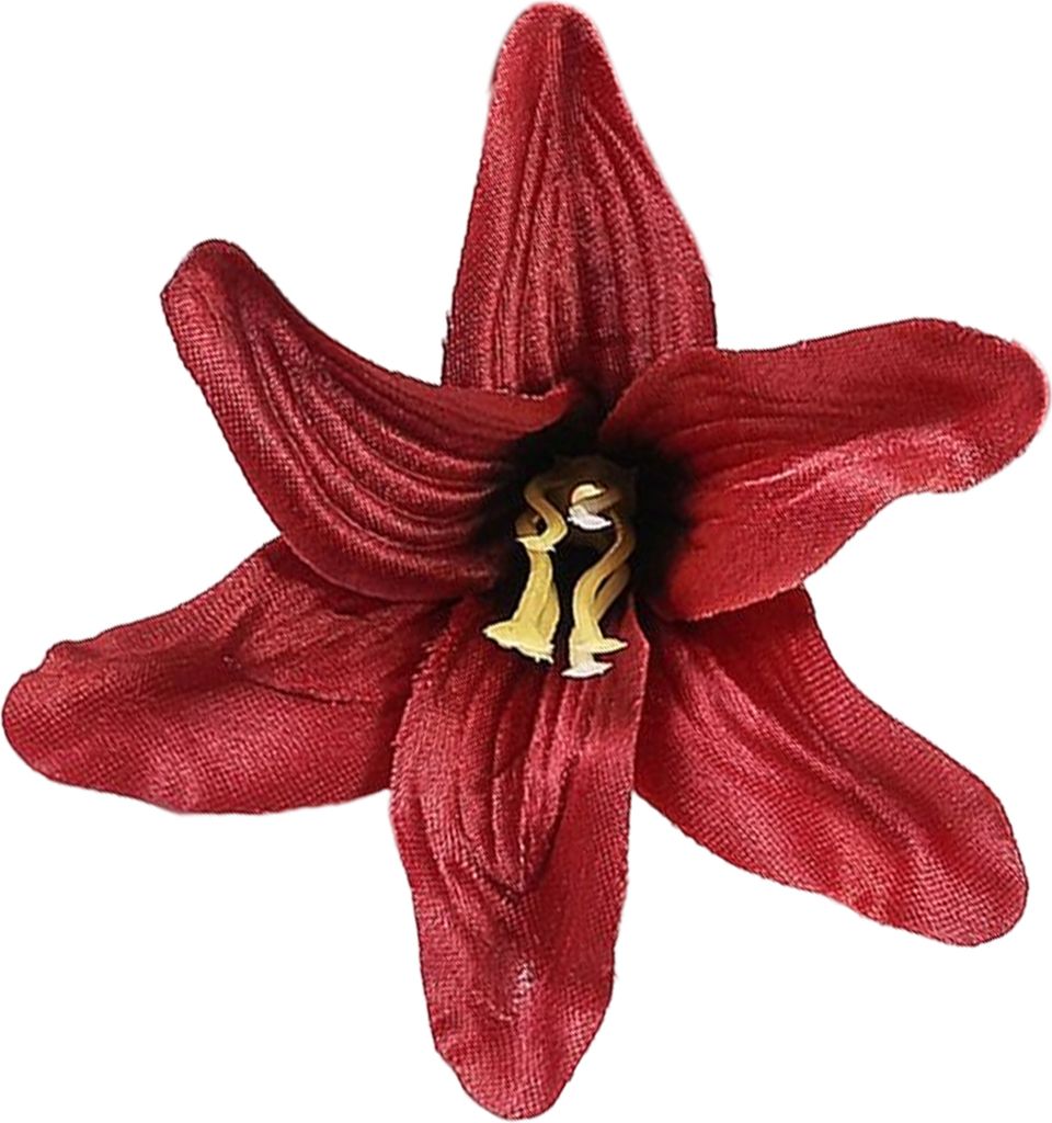 10pcs Fake Flower Head Lebendige dekorative DIY Exquisite Glocken Orchideen Blumenkopf Hochzeitsbedarf-Rot