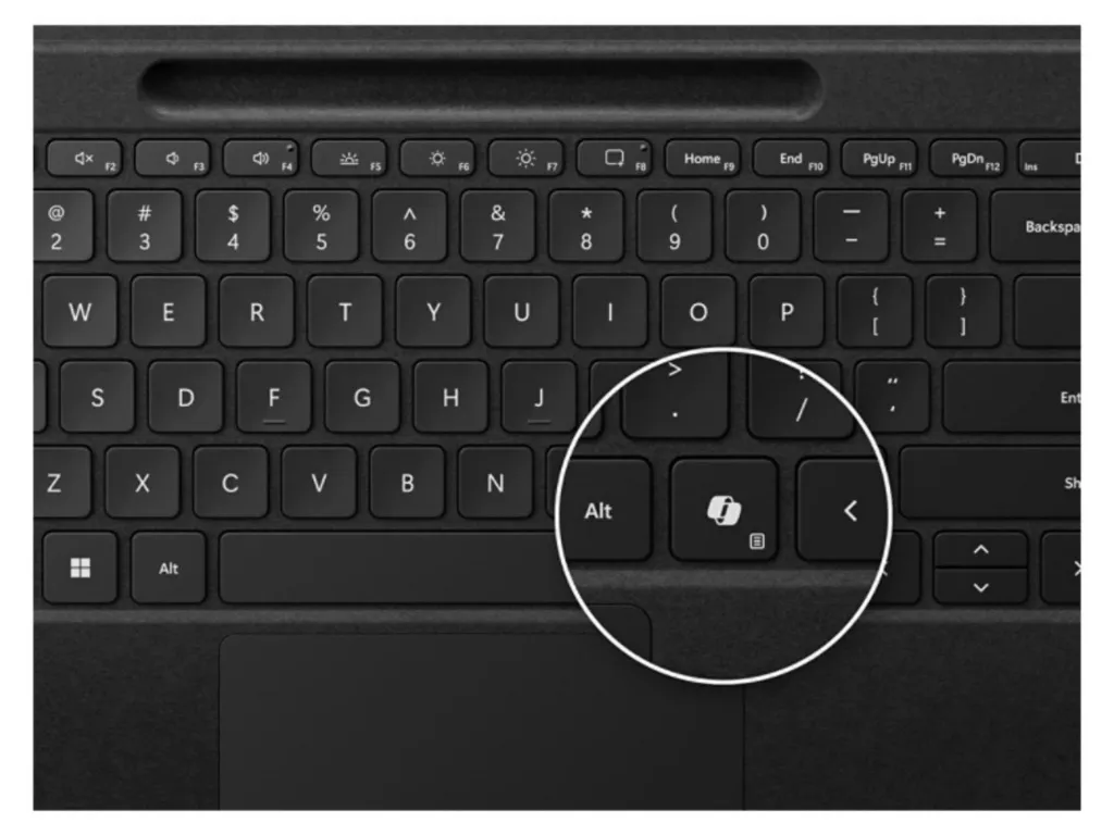 Clavier Surface Pro Flex pour PC Copilot+ Travail Nomade QWERTZ