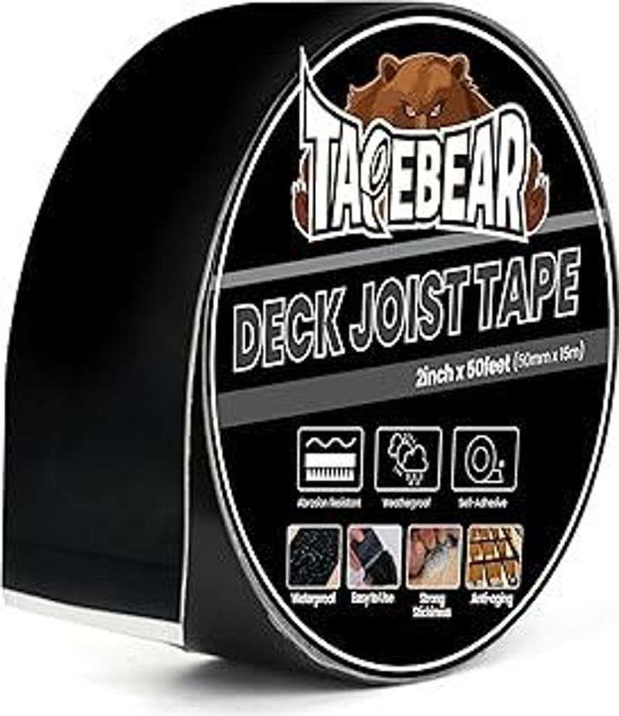 TAPEBEAR Butylband Dichtungsband Wasserdichtes 50mm×15m, Dach Reparaturband Butyl Klebeband Selbstklebend Bitumenband Korrosionsschutz für Holzba...