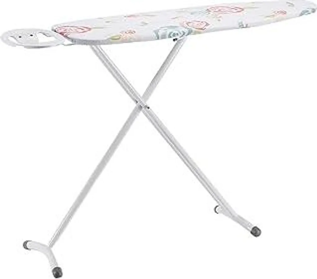 Asse da Stiro Pieghevole 109x35 cm - Fantasia a Fiori e Poggiaferro Ovale