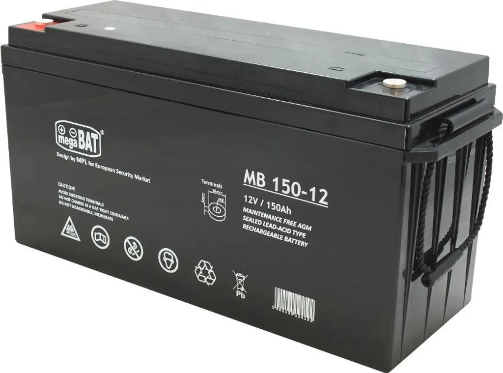 Batterie VRLA MB 150-12 AGM 12V 150Ah - Dimensions 484x171x241 mm