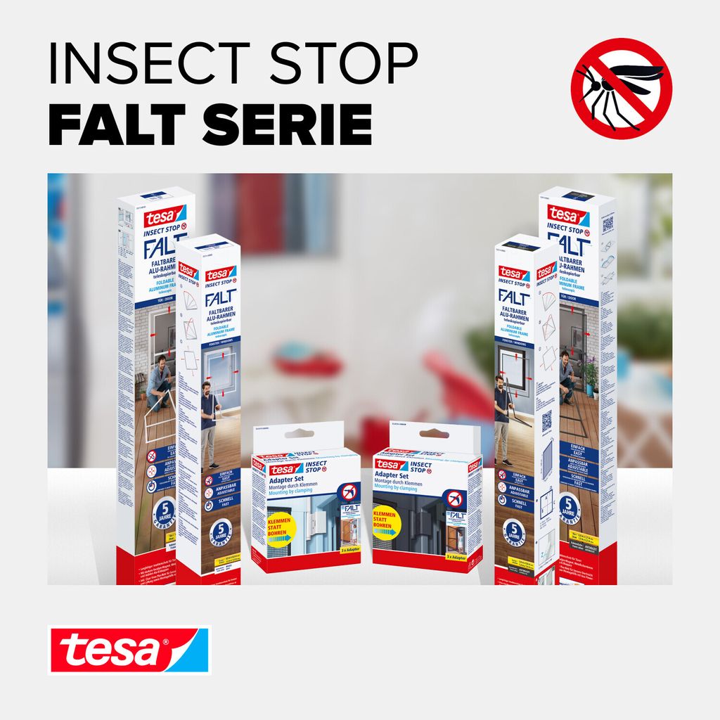 tesa Fliegengitter Adapter für Alu Insektenschutz Türe FALT Produktbild 3