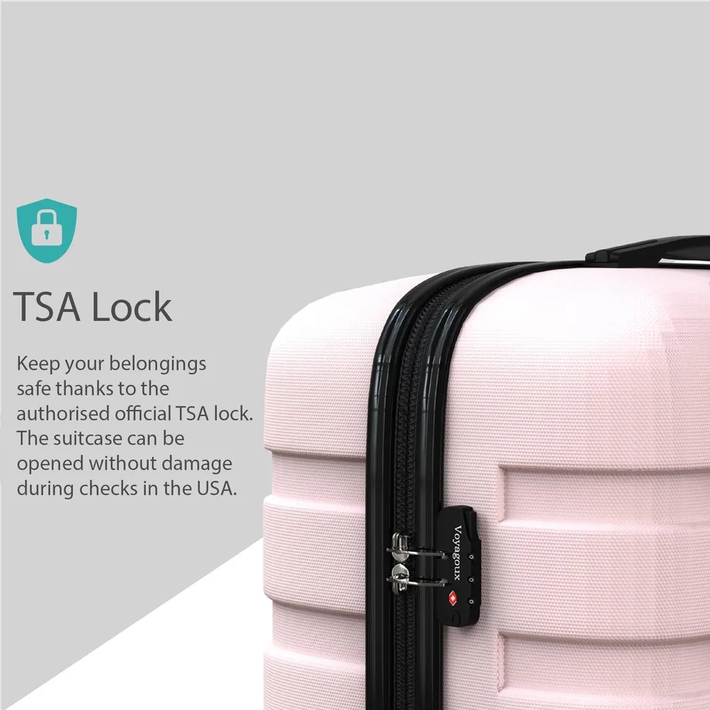 Set Trolley Voyagoux REVELATION Rosa 2 Pezzi: Bagaglio a Mano e Stiva - 7