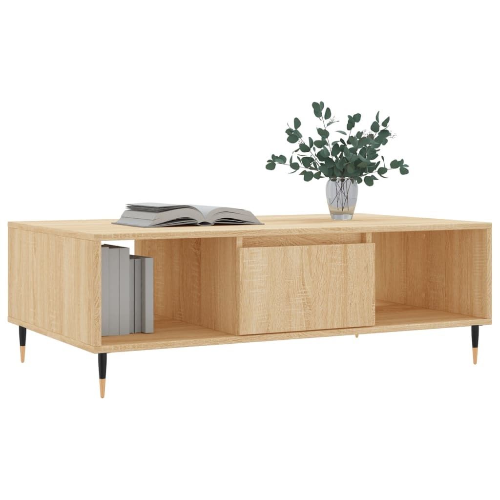 Langlebige Couchtisch Sonoma-Eiche 104x60x35cm Holzwerkstoff - Möbel782801 - Couchtische