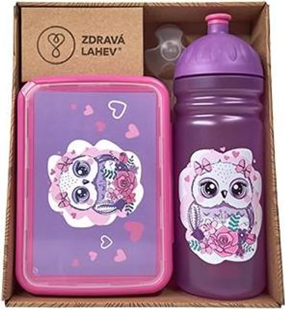 Set Bottiglia Sana 0,7l e Porta Merenda Gufo | Acquista Online - 3