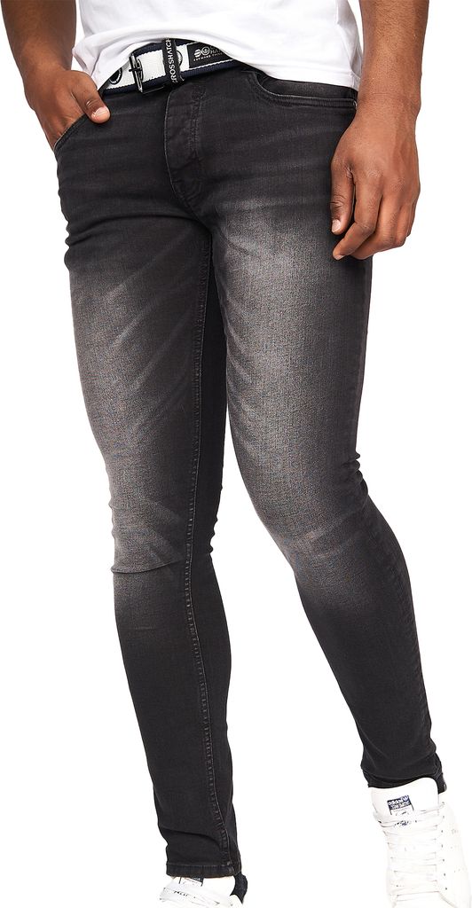 Crosshatch - "Barbeck" Jeans für Herren BG689 (40S) (Schwärze)