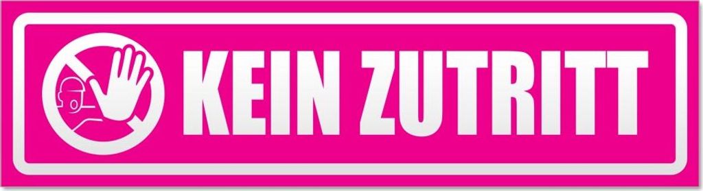 Kein Zutritt Piktogramm invertiert Magnetschild Schild magnetisch