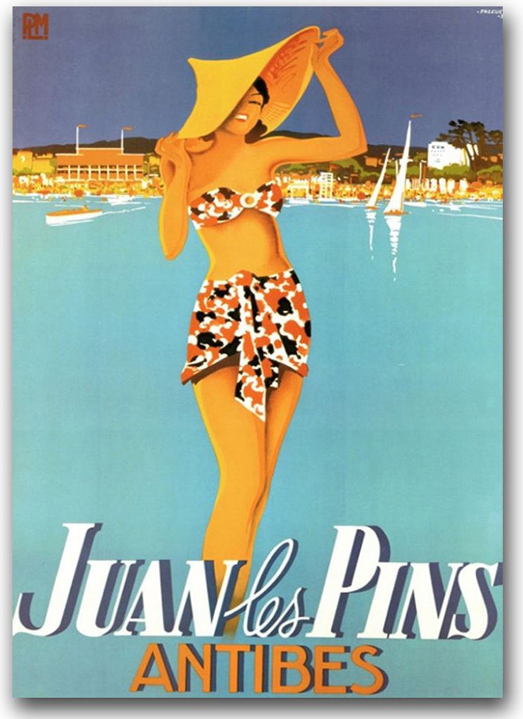 Poster - Canvas - Leinwand - 59,4 cm x 84,1 cm - Fotoposter - Leinwandkunst - Frankreich Juan Les Pins