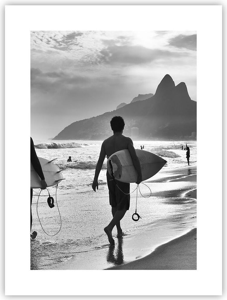 Poster - Poster ohne Rahmen - Meer Welle Surfen - 30x40 cm - Wand Bild - Wanddeko - Wandbilder - Kunstposter - Wandposter - Bilder - Kunstdruck - W...