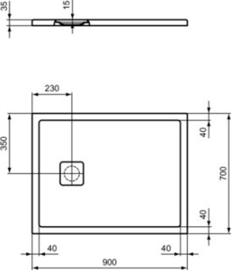 IDEAL STANDARD T5446FO Brausewanne Ultra Flat Evo