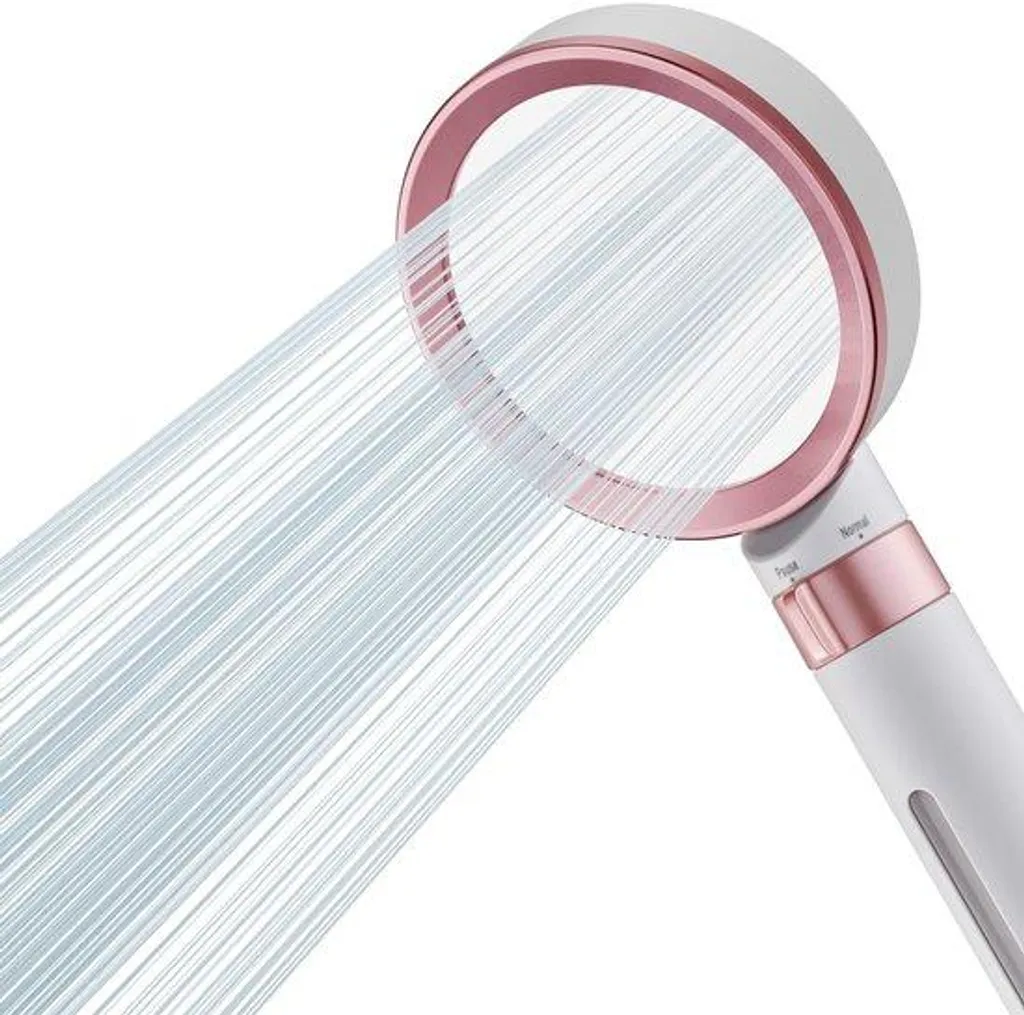 Douchette filtrante rouge pour une peau douce et économies d'eau
