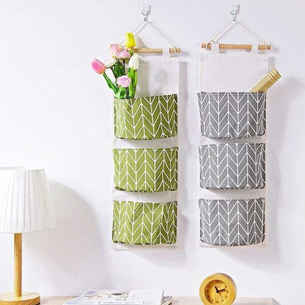 Wand-Organizer Mit Taschen – 2 Stück, Grün, Aufbewahrungstasche Für Bad, Küche, Schlafzimmer