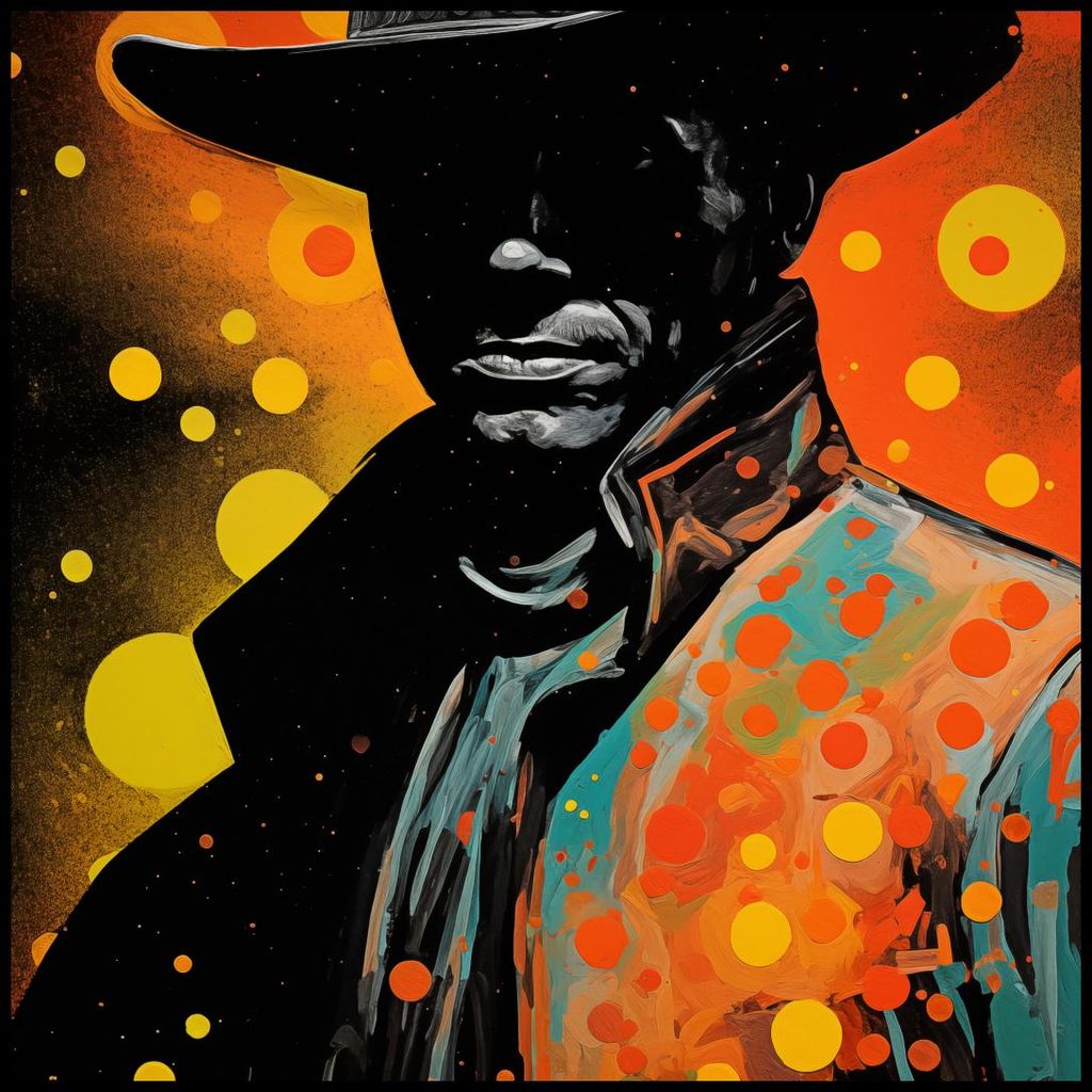 Plakat 100x100cm Cowboy des Kosmos