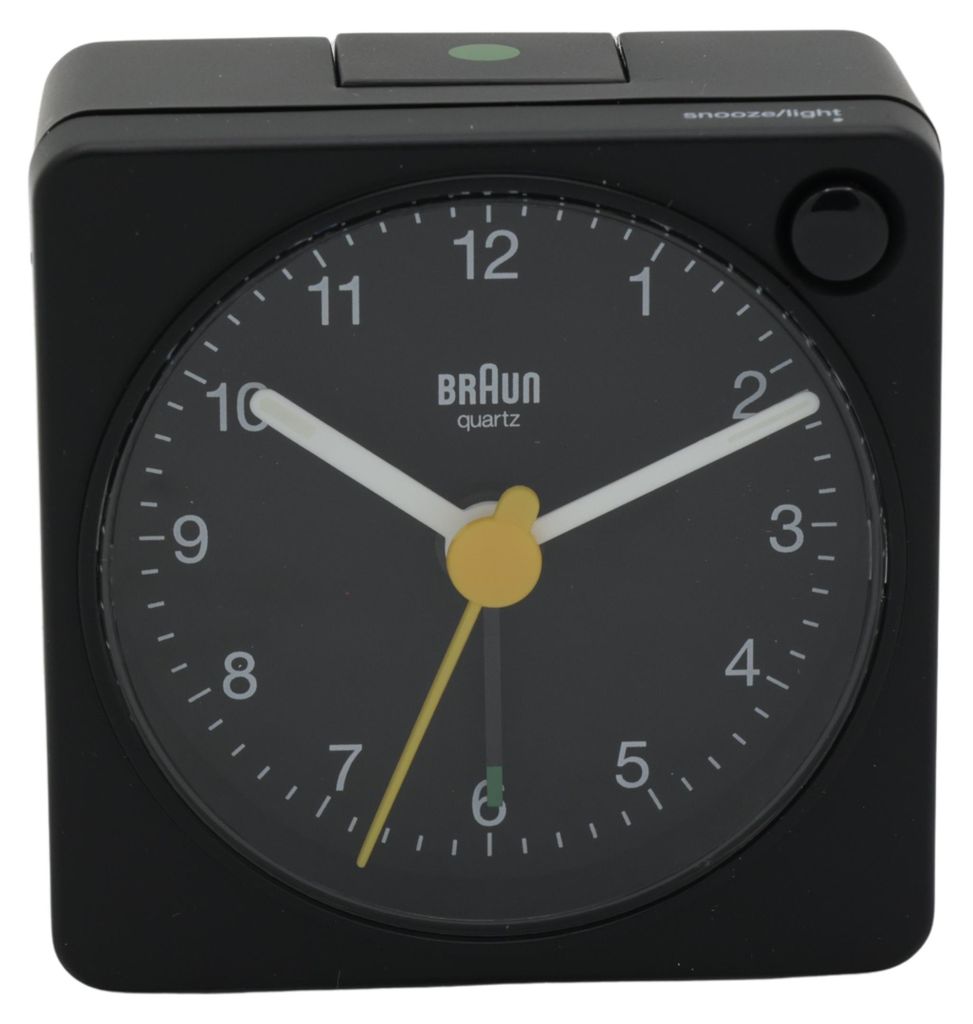 Braun BC02XB, Kwarcowy budzik, Prostokąt, Czarny, Zdjęcie produktu 