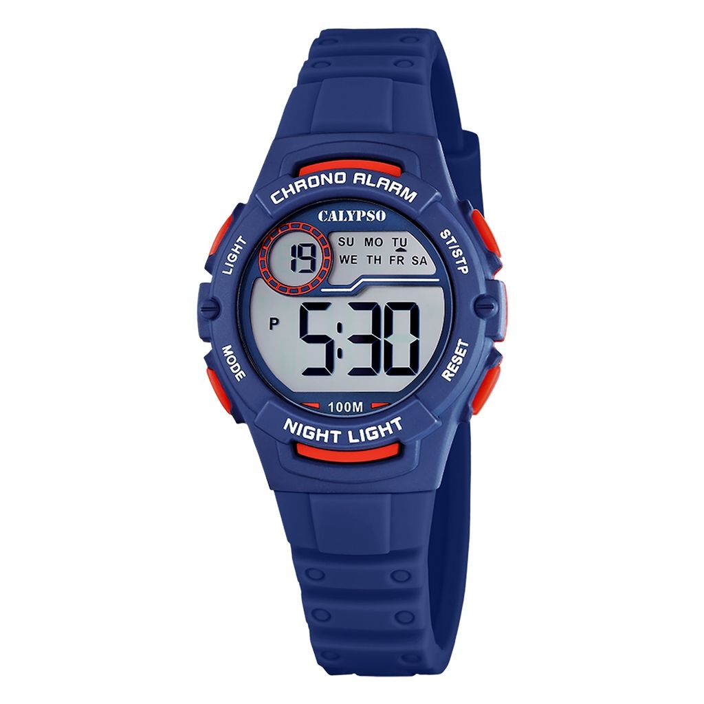 Calypso Jugend Kinder Digital Uhr Fashion Kautschuk Armbanduhr dunkelblau UK5852/5