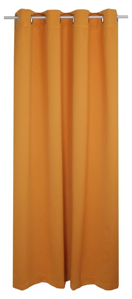 Verdunklungsvorhang orange Ösen 295x245 cm extra breit Vorhang blickdicht Gardine