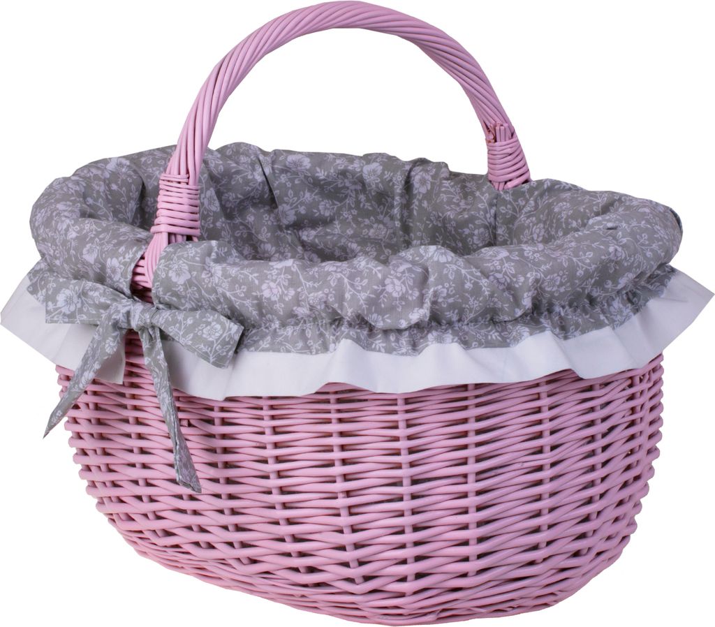 Einkaufskorb / Geschenkkorb aus Weide, Rosa 42x34 H23/36 Produktbild 