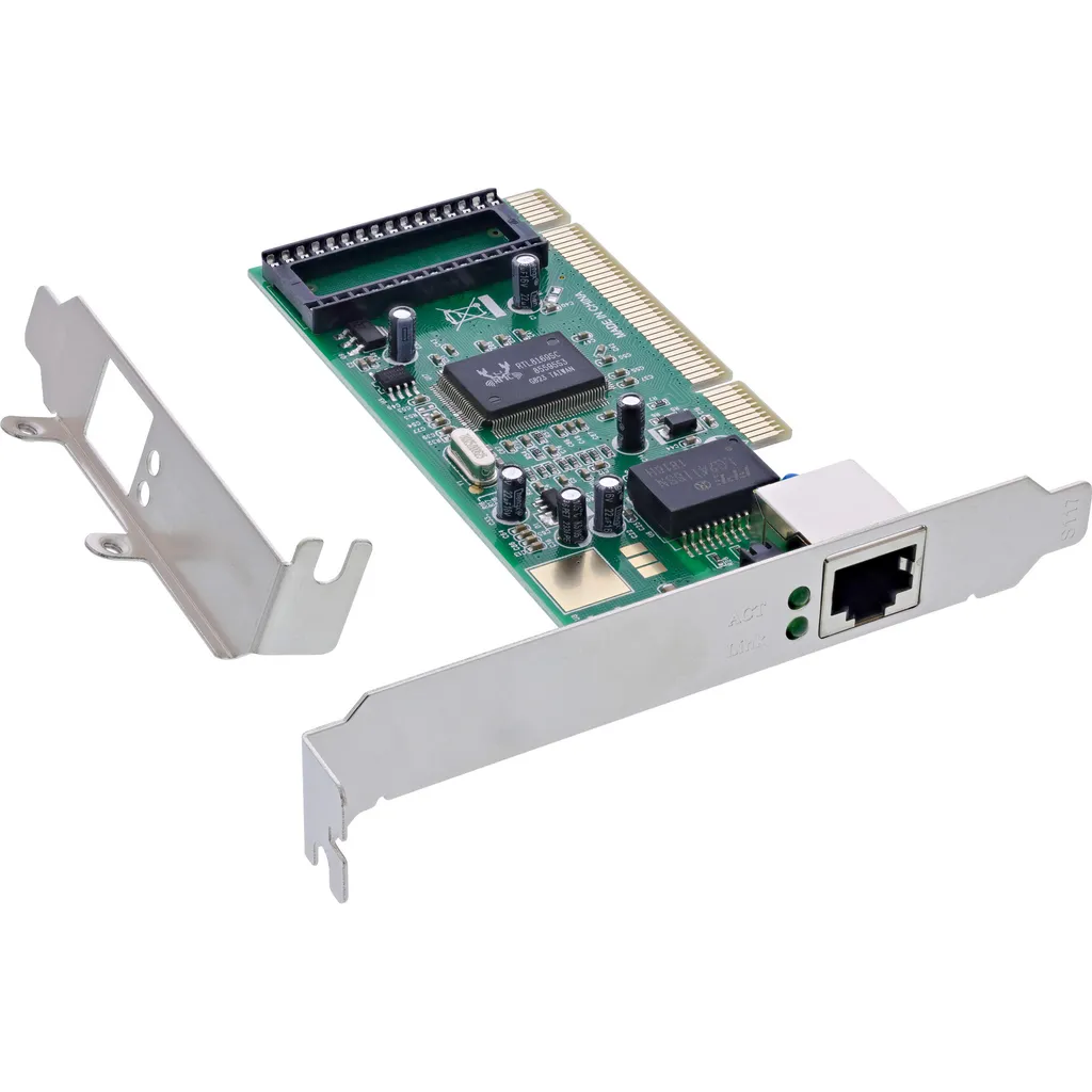 Carte réseau 1Gb/s PCI InLine pour Connexion Internet Fibre et Serveur