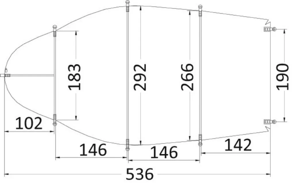 Protégez votre bateau des intempéries : Taud gris 300D 427-488 x 210 cm