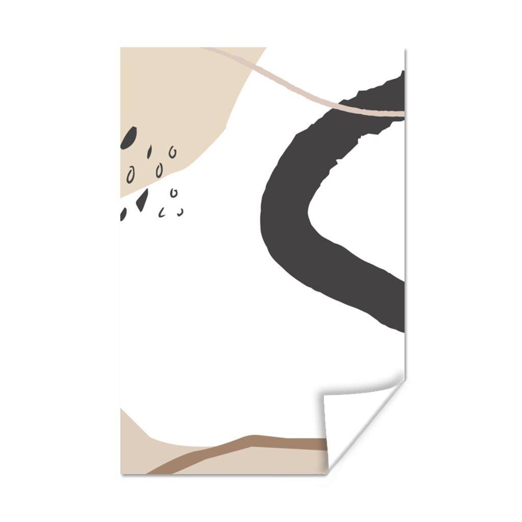 MuchoWow Poster Sommer - Abstrakt - Schwarz 20x30 cm - Papierdruck