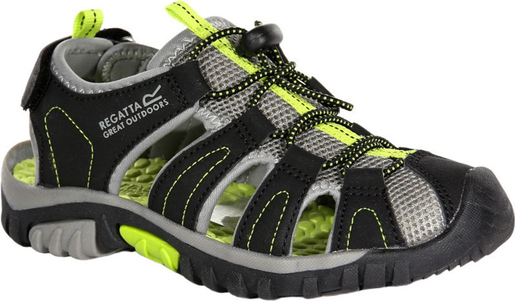 Regatta Kinder Westshore Sandale RG4100 (39 EU) (Schwarz/Lime)