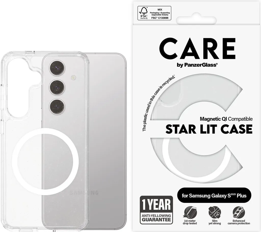 Panzerglass Urban Combat S25+ Starlight White Qi Trasparente