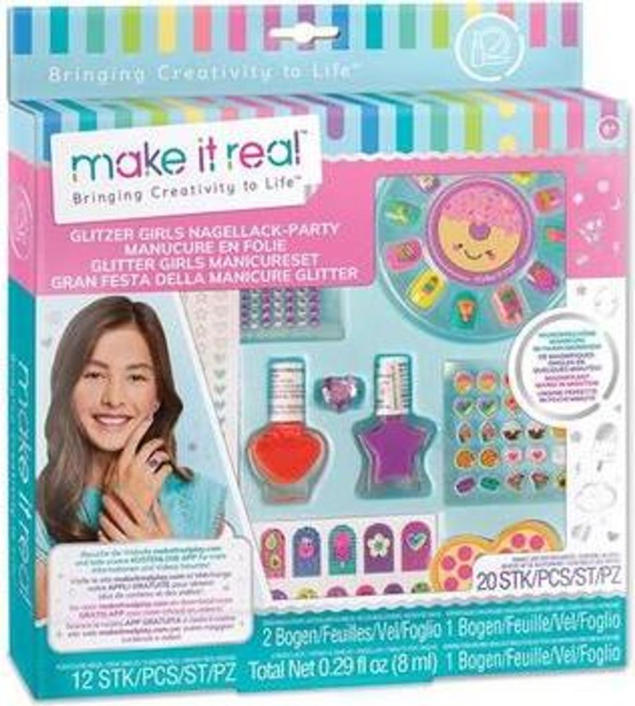 MAKE IT REAL Nagellacke - Set mit Dekoration