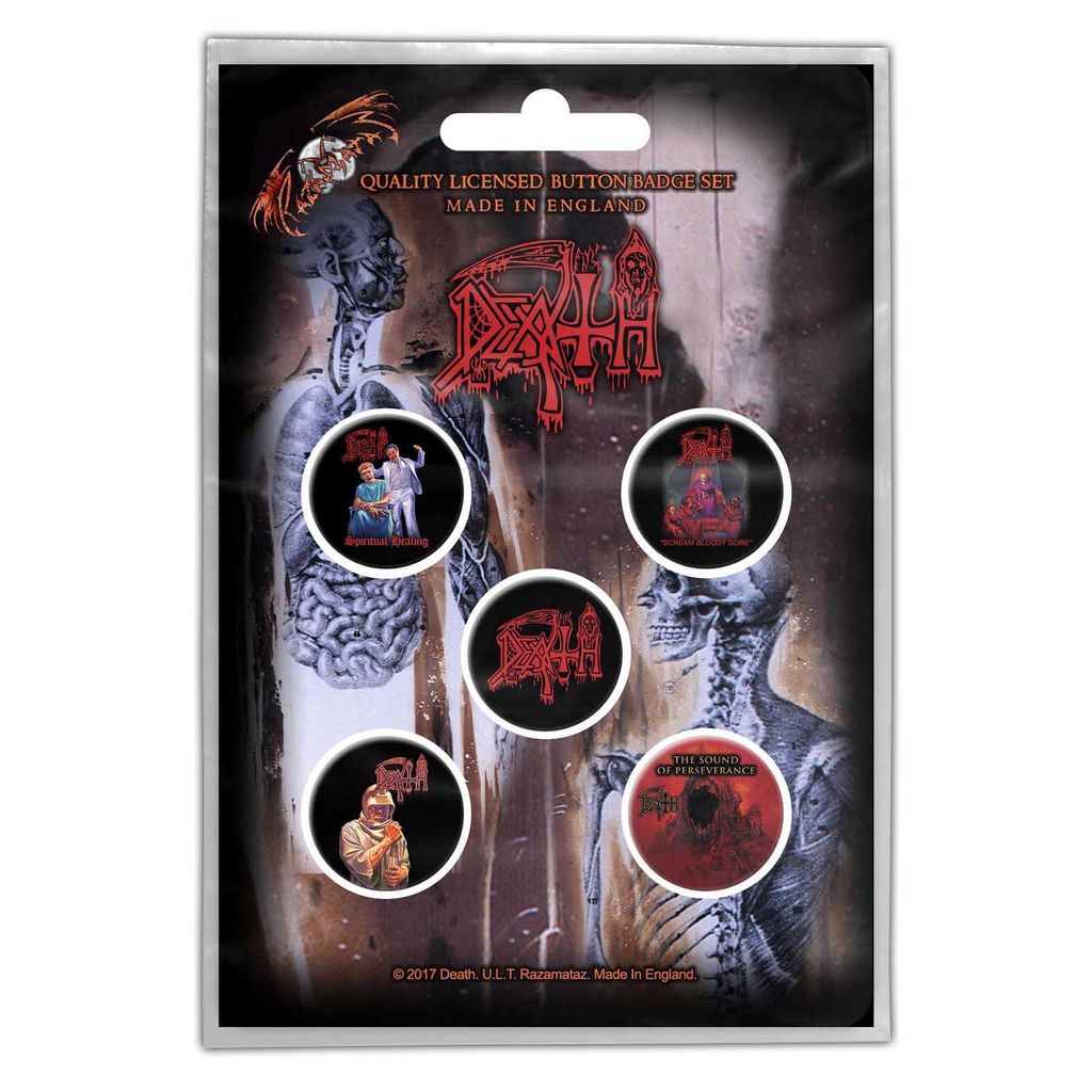 Death - Alben - Abzeichen 5er-Pack - Kunststoff, Metall RO9047 (Einheitsgröße) (Bunt)