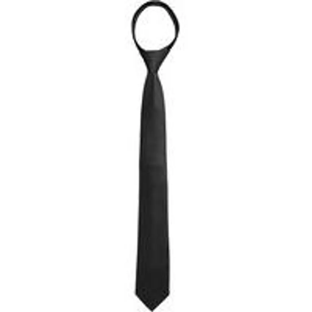 Cravate noire à boucle ajustable - Système de fixation rapide et fiable