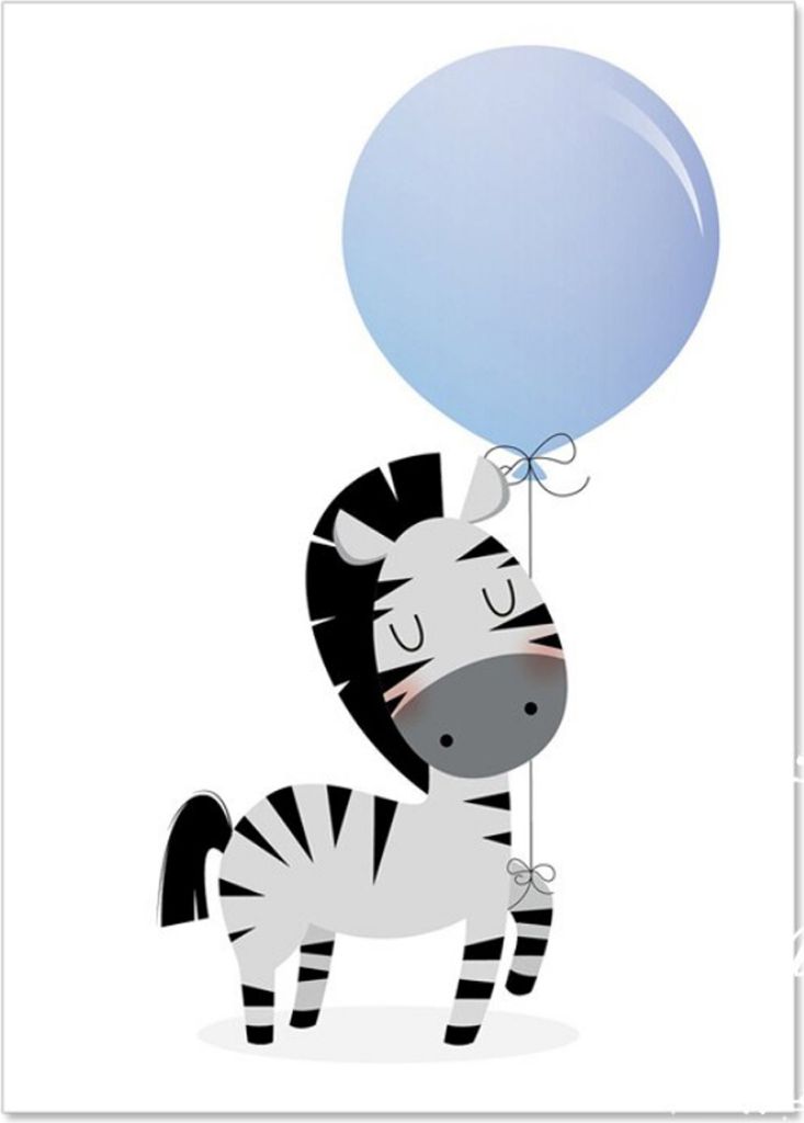 TPFLiving Kunstdruck LW-1312 (OHNE RAHMEN) Poster - Leinwand - Wandbild - Hochauflösender Giclée-Druck, langlebig und hochwertig - Tiere mit Luft...