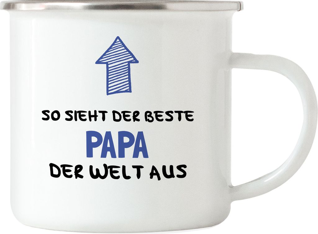 So Sieht Der Beste Papa Der Welt Aus Emaille Tasse Vatertagsgeschenk Für Besten Vater