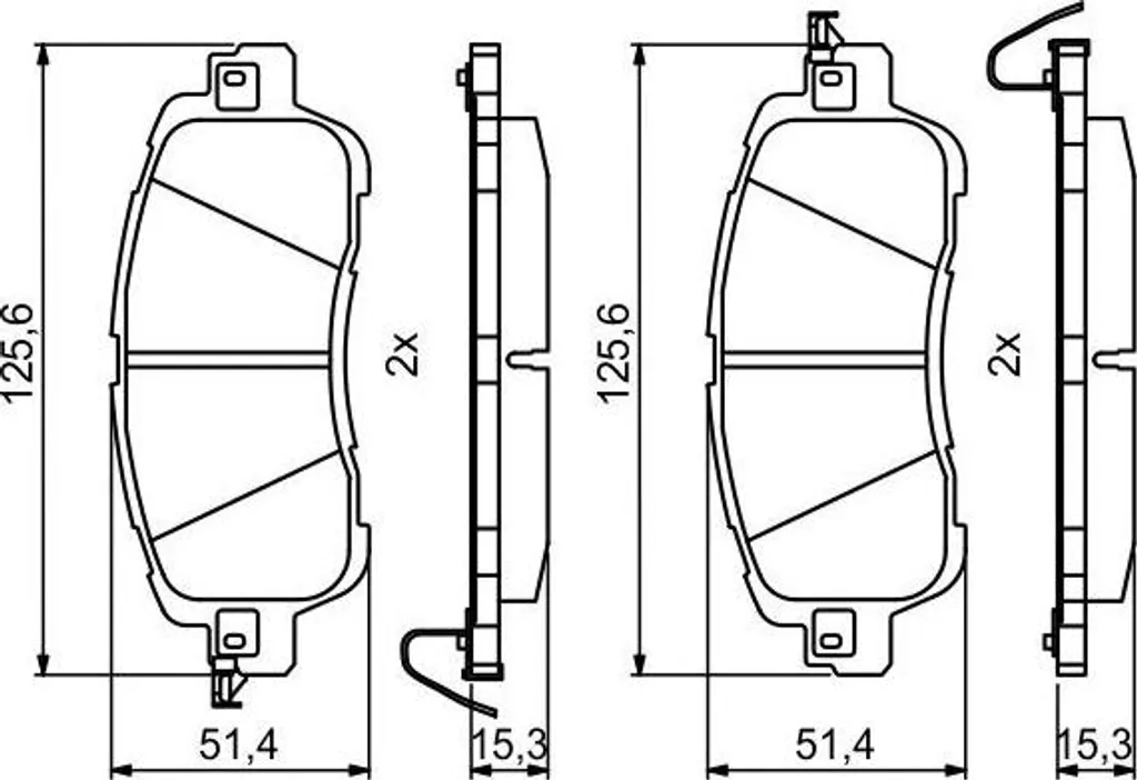 Bosch 0 986 494 832 Plaquettes de Frein OE DAY53328ZA pour Mazda 2 DJ DL