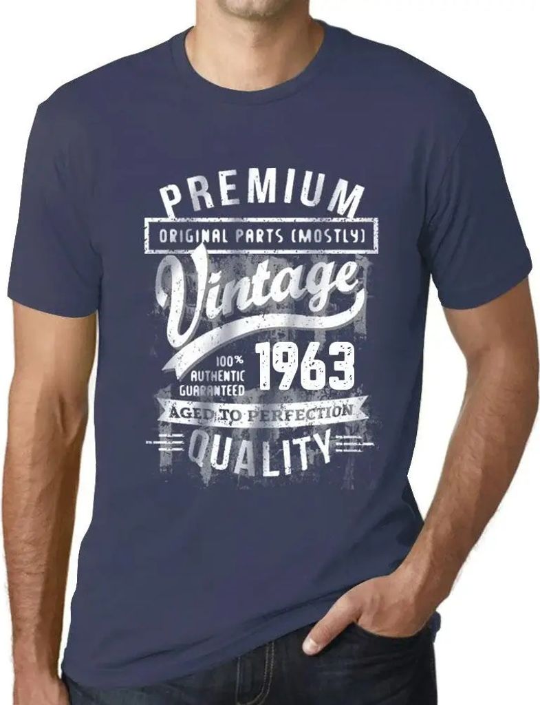 Herren Grafik T-Shirt Originalteile (meist) bis zur Perfektion gealtert 1963 – Original Parts (Mostly) Aged to Perfection 1963 – Geschenk 61.