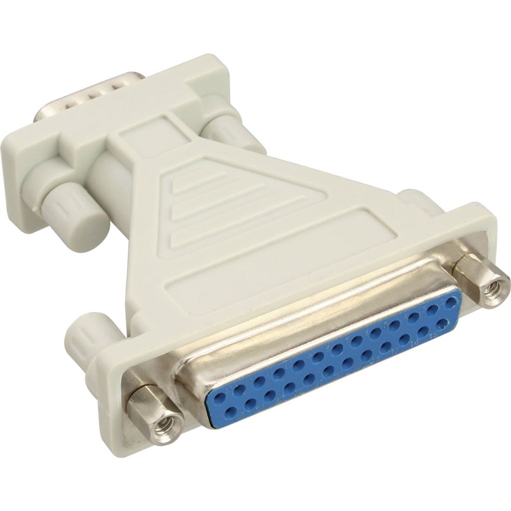 InLine AT-Adapter, 25pol Sub D Buchse an 9pol Sub D Stecker, 9pin male, 9-pin Sub D, Beige