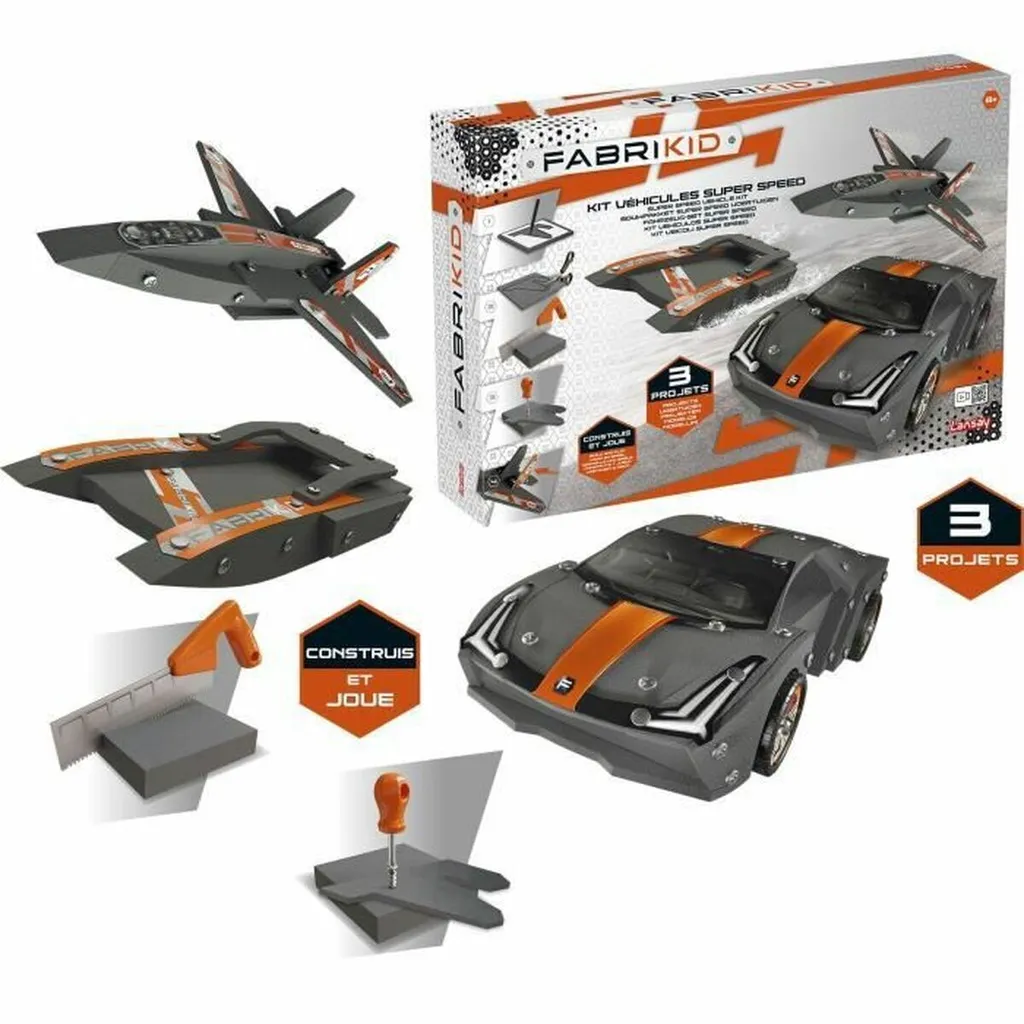 Kit Construction Fabrikid Lansay 3 Modèles Matière sans Risque +8 Ans