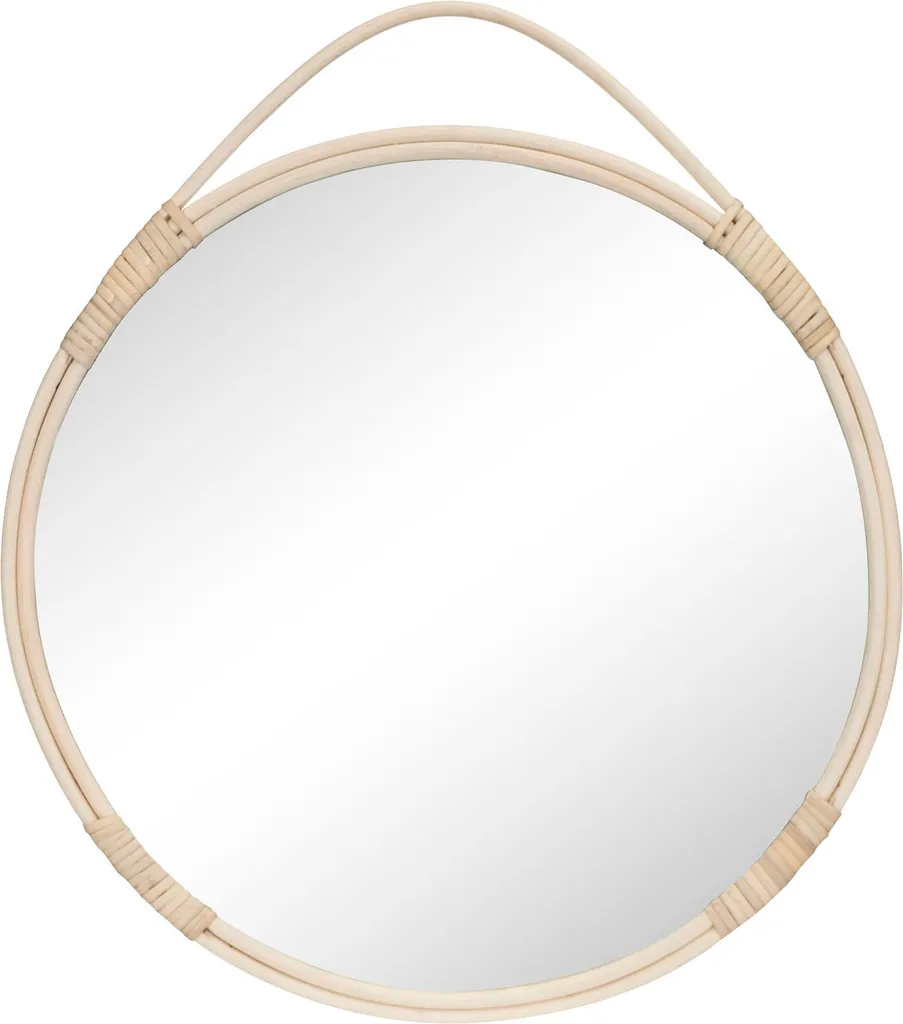 Miroir Malo Ø50cm rotin : idéal pour décorer une entrée ou une chambre ado