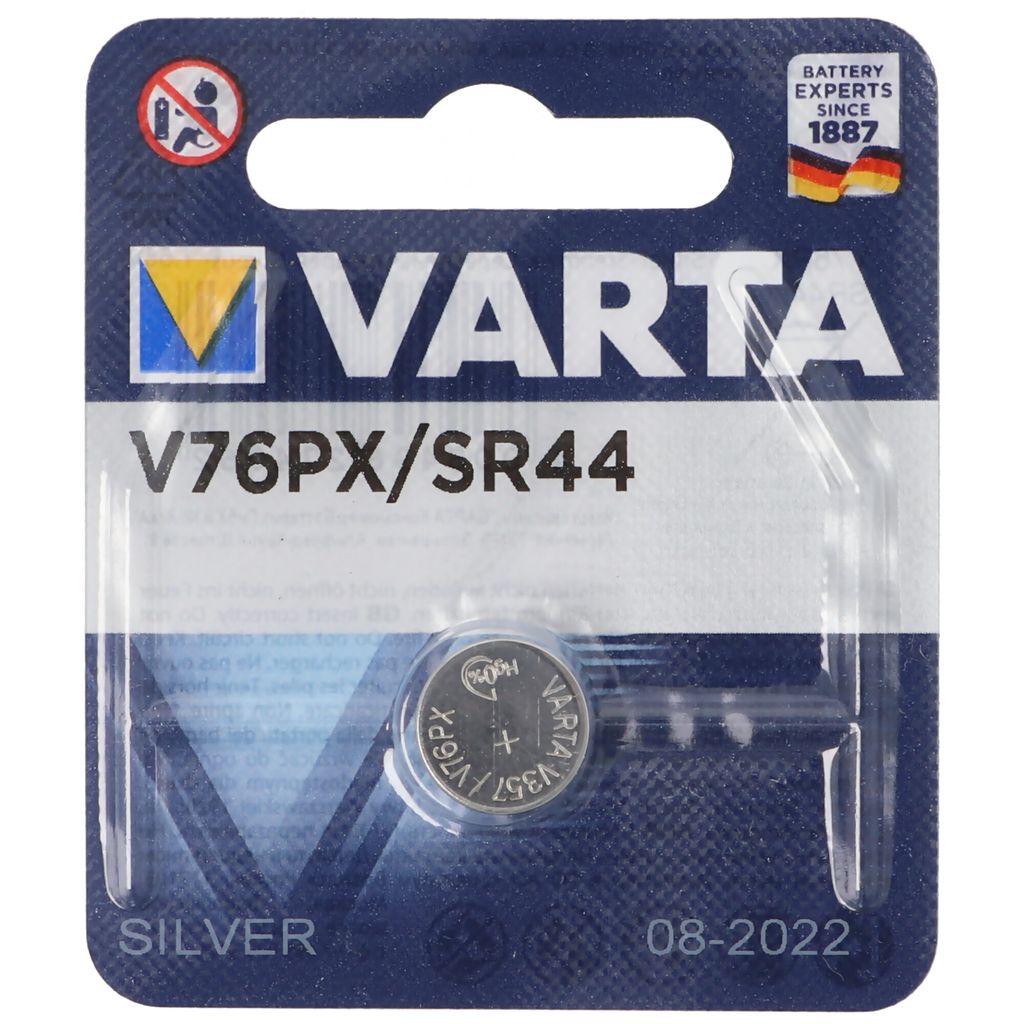Varta 1x 1.55V V 76 PX, Baterie na jedno použití, SR44, Obrázek produktu 