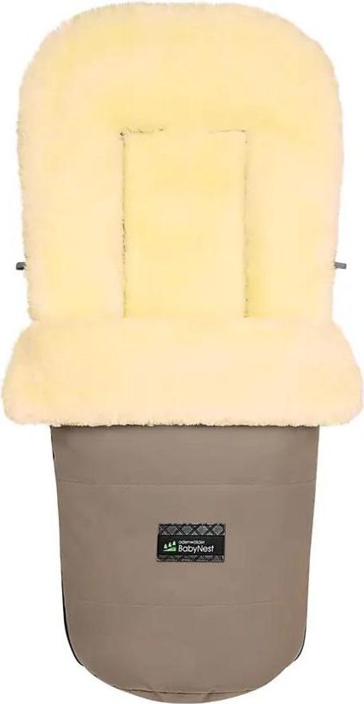 Odenwälder BabyNest Lammfell-Fußsack Leon ''plus'', sweet chocolate
