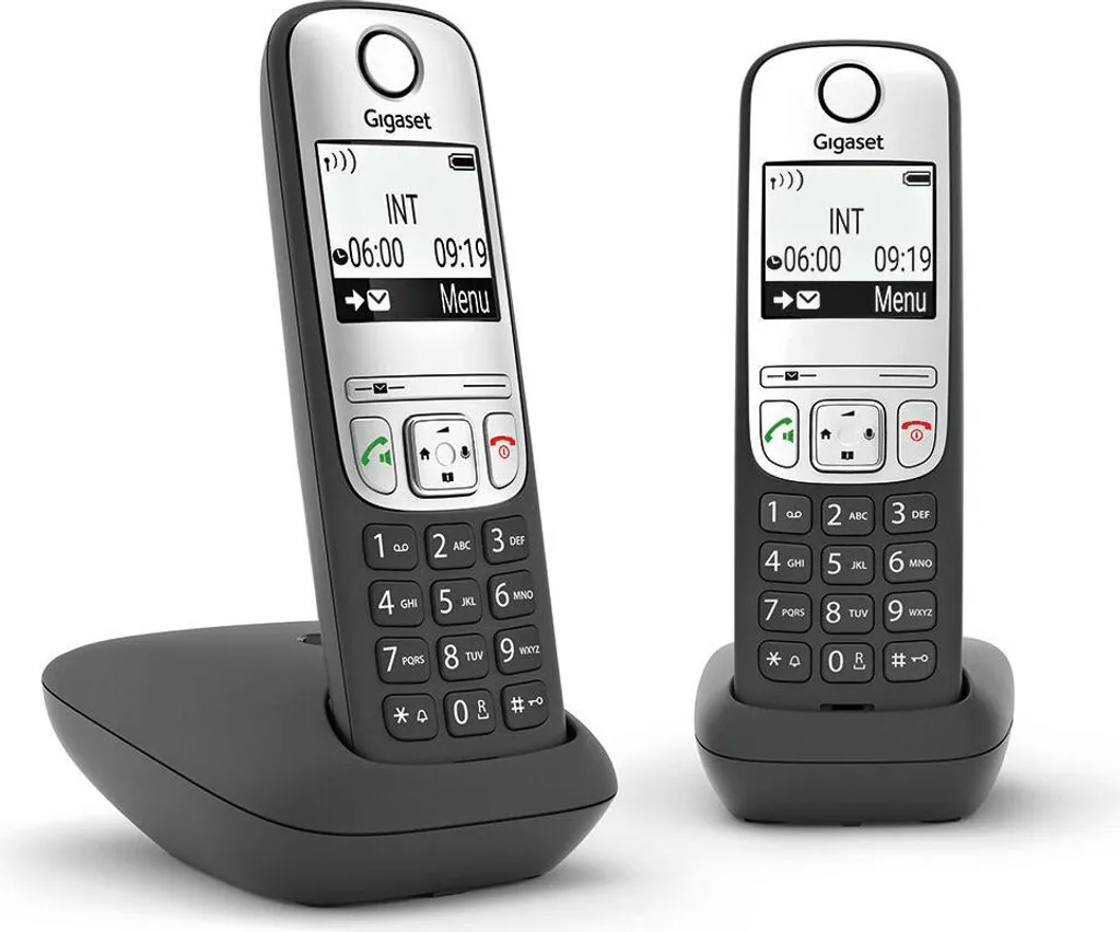 Gigaset A690 Iberia Duo Téléphone Fixe Sans Fil Argent avec Prise EU