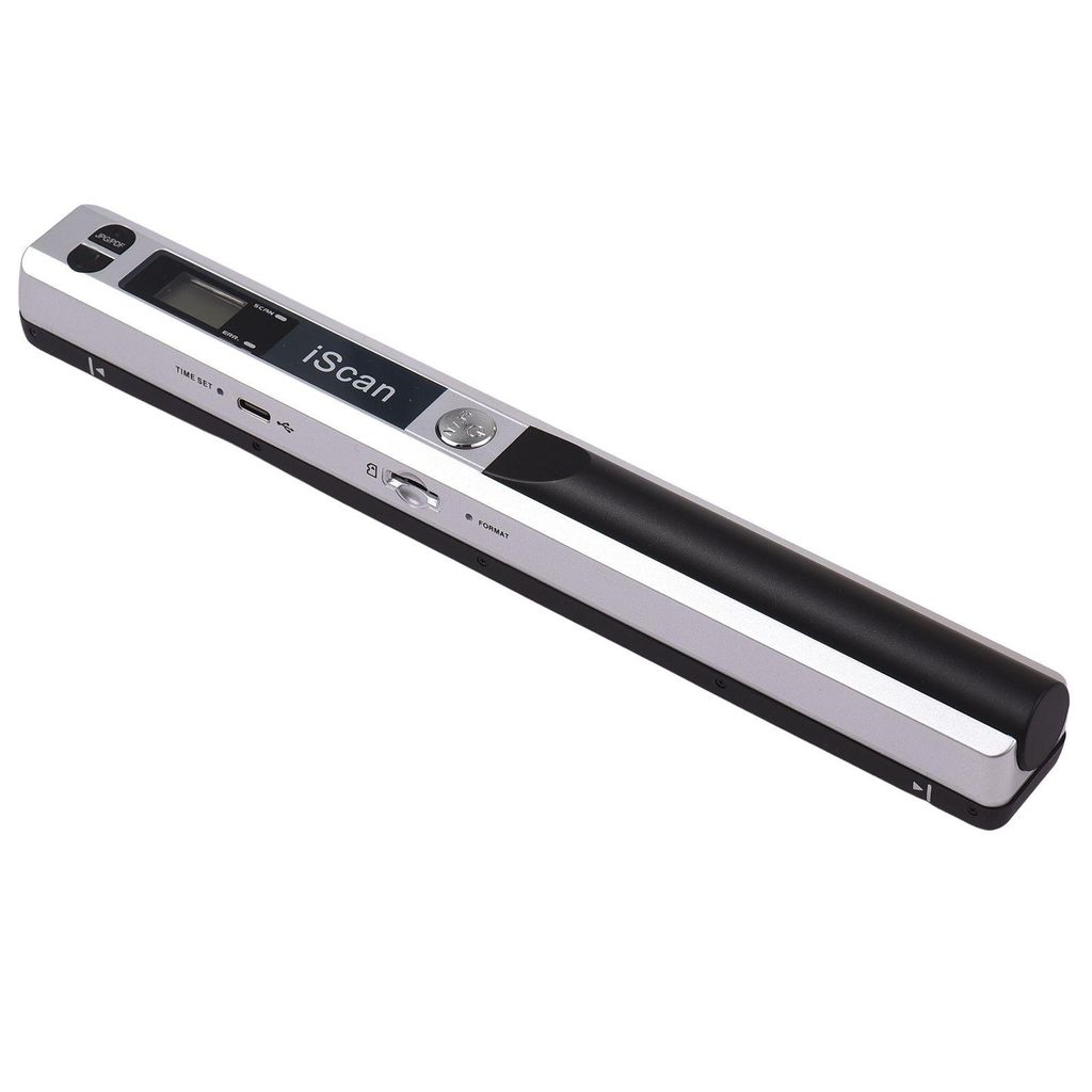 iScan Tragbarer Scanner Mini-Hand-Dokumentenscanner A4-Buchscanner JPG- und PDF-Format 300/600/900 Bewegungsgeschwindigkeit, Silber
