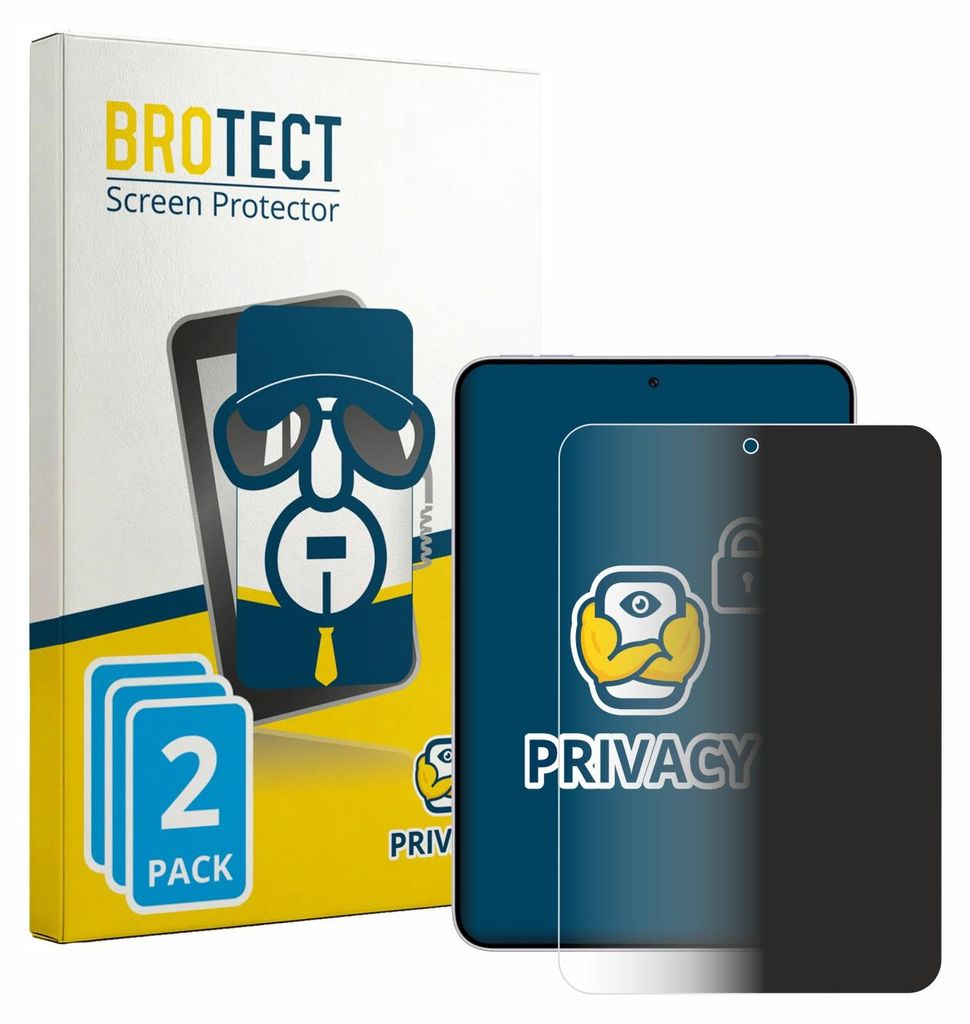 2x BROTECT Sichtschutzfolie für Oppo Pad Mini Anti-Spy Privacy Sichtschutz Blickschutz Folie Blaulicht-Schutz
