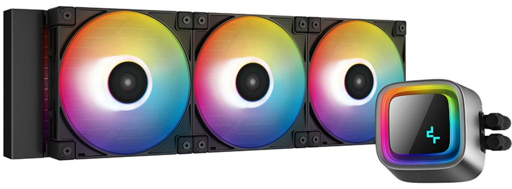 DeepCool LS720, All-in-One-Flüssigkeitskühler, 12 cm, 500 RPM, 2250 RPM, Schwarz
